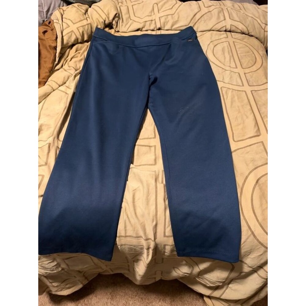 Chic blue stretch pants 16 petite